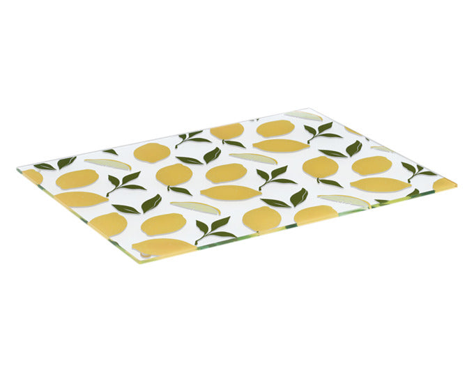 ZELLER Schneidbrett Glas Lemons 40x30 cm in präsentiert im Onlineshop von KAQTU Design AG. Schneidbrett ist von ZELLER PRESENT