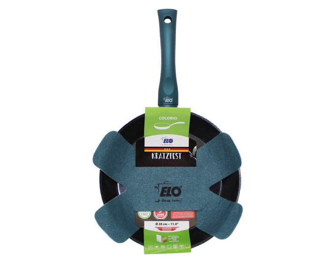 Entdecken Sie die ELO Bratpfanne Coloris Türkis (ø 28 cm) mit innovativer Antihaftbeschichtung und praktischem Pfannenschutz – ideal für jede Küche!