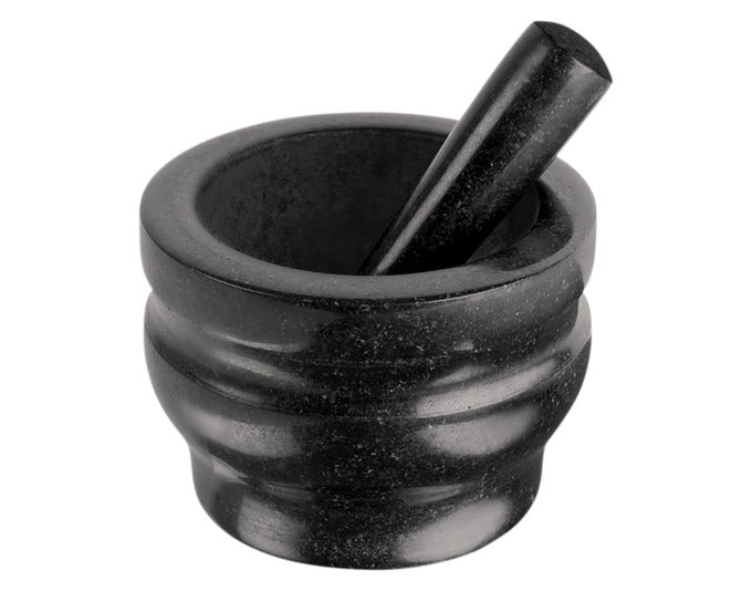COLE&MASON Mörser mit Stössel Granit schwarz 18 cm in präsentiert im Onlineshop von KAQTU Design AG. Küchenhelfer ist von COLE & MASON