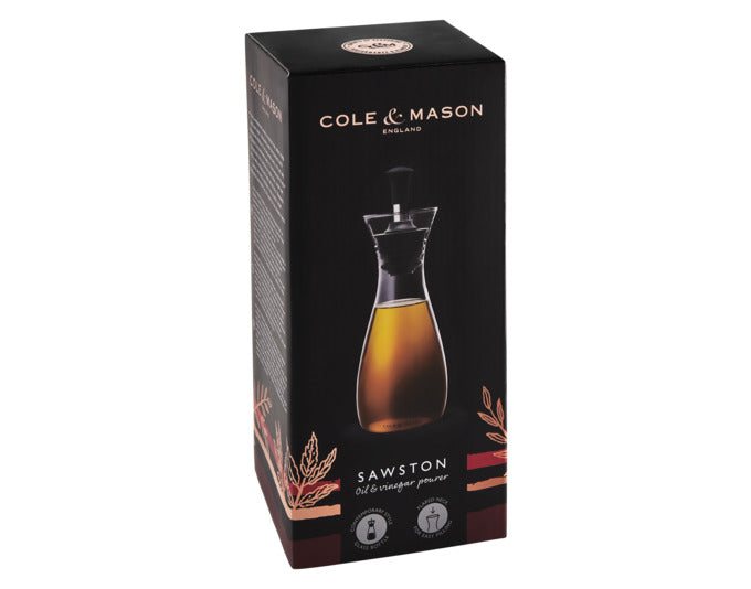 Entdecken Sie den COLE&MASON Öl-/Essig-Spender Classic: elegantes Design, praktische Handhabung und tropffreies Ausgießen für Ihre Küche.