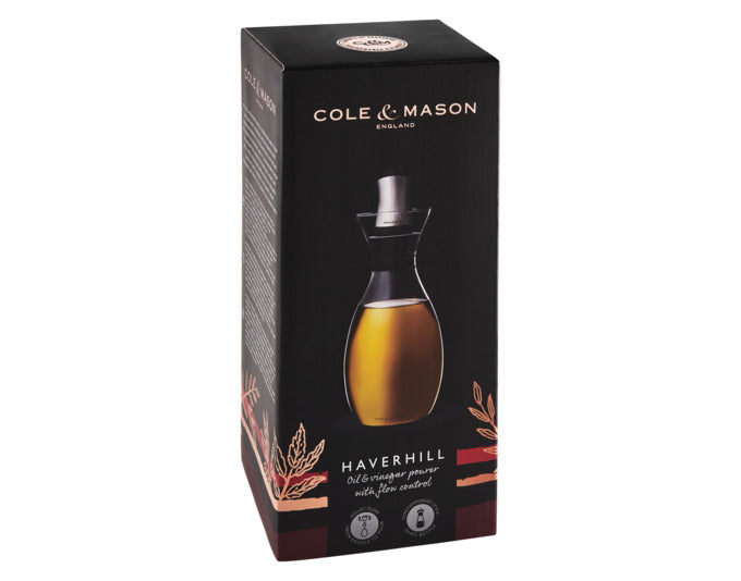 Entdecken Sie den COLE&MASON Öl-/Essig-Spender Flow Control – ein eleganter Küchenhelfer mit präziser Dosierung und praktischem Tropfrücklaufsystem. Ideal für Ihre Küche!