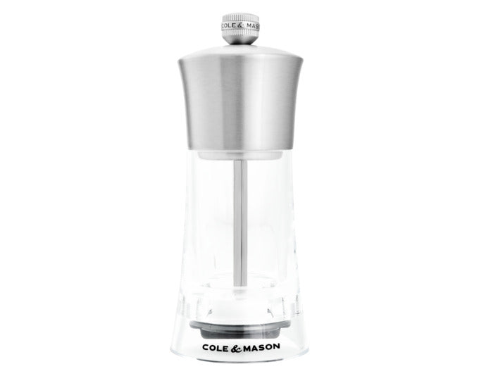 COLE&MASON Pfeffermühle Bromley Acryl SS 15x6x6 cm in präsentiert im Onlineshop von KAQTU Design AG. Salz & Pfeffer ist von COLE & MASON
