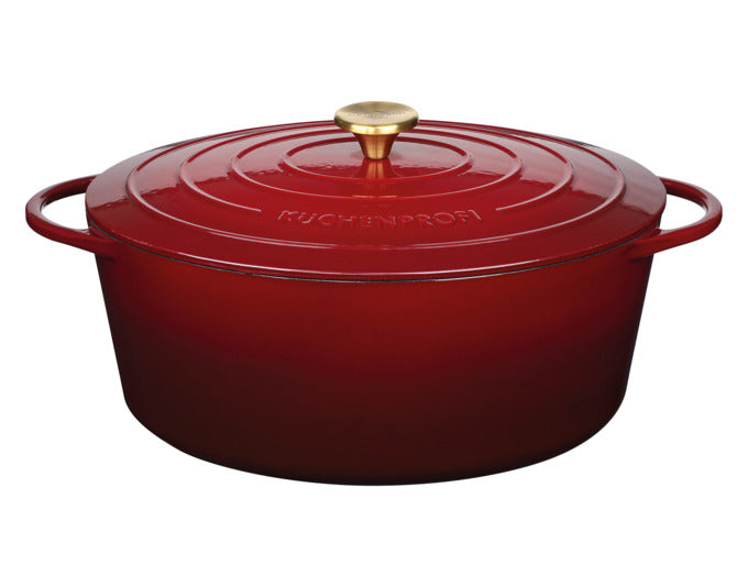 KÜCHENPROFI Bratentopf oval médoc rot ø 35 cm in präsentiert im Onlineshop von KAQTU Design AG. Topf ist von KÜCHENPROFI
