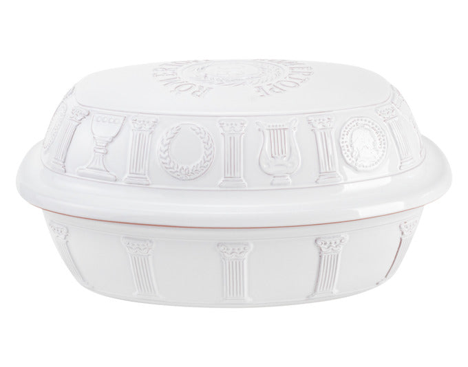 RÖMERTOPF Bräter 50 Jahre Jubiläum 5.0 l 38.5x28.5x19 cm weiss in präsentiert im Onlineshop von KAQTU Design AG. Topf ist von RÖMERTOPF