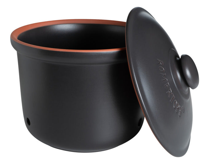 Der RÖMERTOPF Frischetopf Maxi Plus 5.5 l in elegantem Schwarz sorgt für optimale Lagerung von frischen Lebensmitteln und bewahrt deren Geschmack.