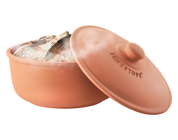 Entdecken Sie den RÖMERTOPF Brotbacktopf rund 2.0 l aus hochwertigem Terracotta. Ideal für saftiges, knuspriges Brot – traditionell und einfach!