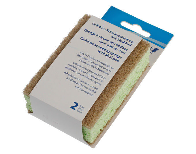 EBNAT Scheuerschwamm Cellulose mit Sisal-Pad gelb 2 Stk. in präsentiert im Onlineshop von KAQTU Design AG. Haushaltshilfen ist von EBNAT
