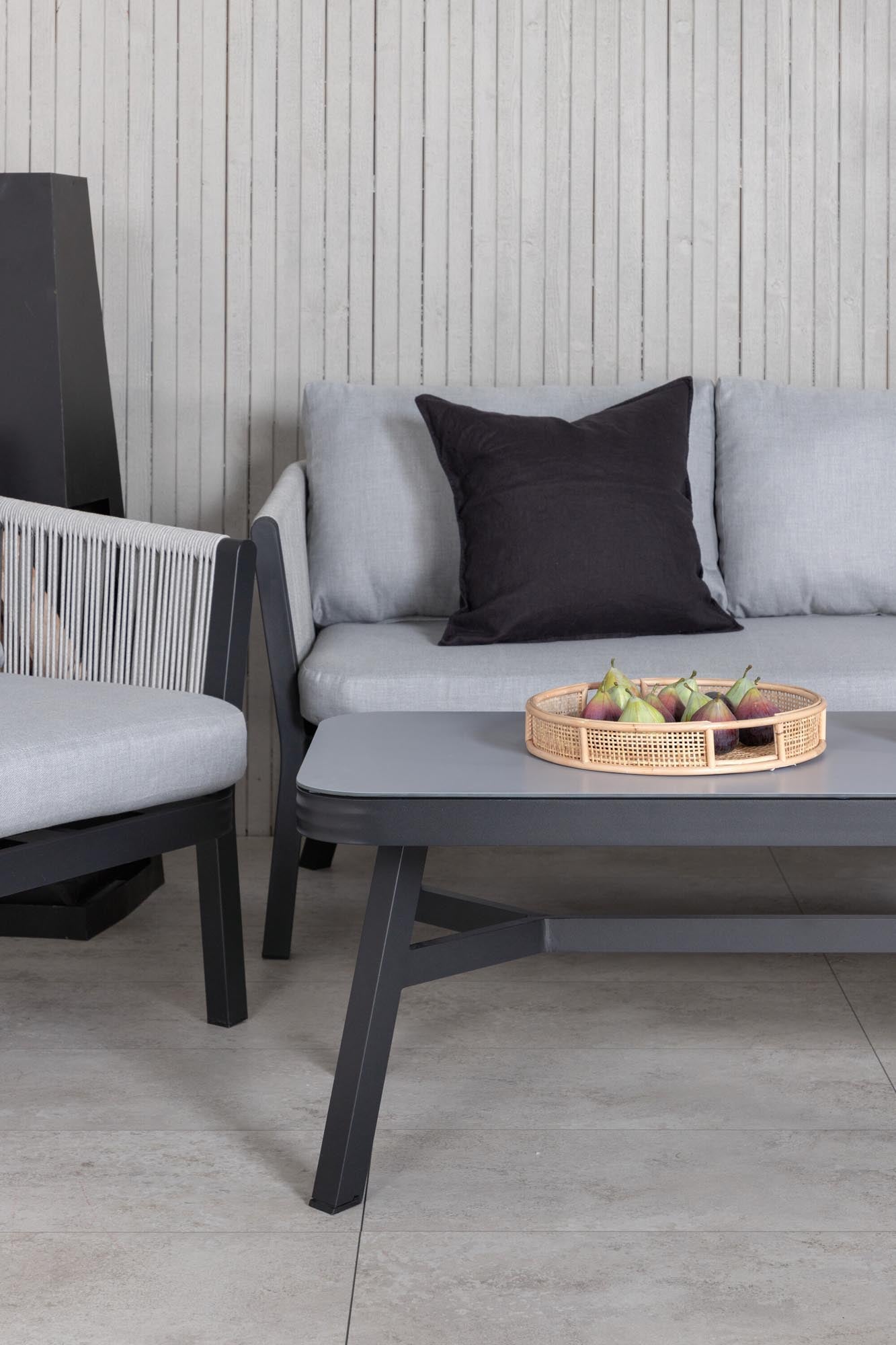Virya Sofa Outdoorset 120cm in Grau präsentiert im Onlineshop von KAQTU Design AG. Loungeset ist von Venture Home