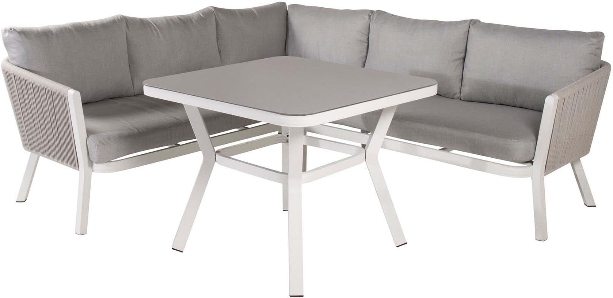 Genießen Sie entspannte Stunden im Freien mit dem Virya Ecksofa Outdoorset 90cm von Venture Home. Modernes Design und langlebige Materialien für Ihre Terrasse.