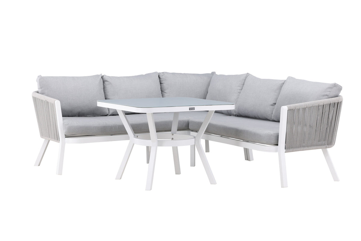 Virya Ecksofa Outdoorset 90cm in Grau / Hellgrau präsentiert im Onlineshop von KAQTU Design AG. Loungeset ist von Venture Home