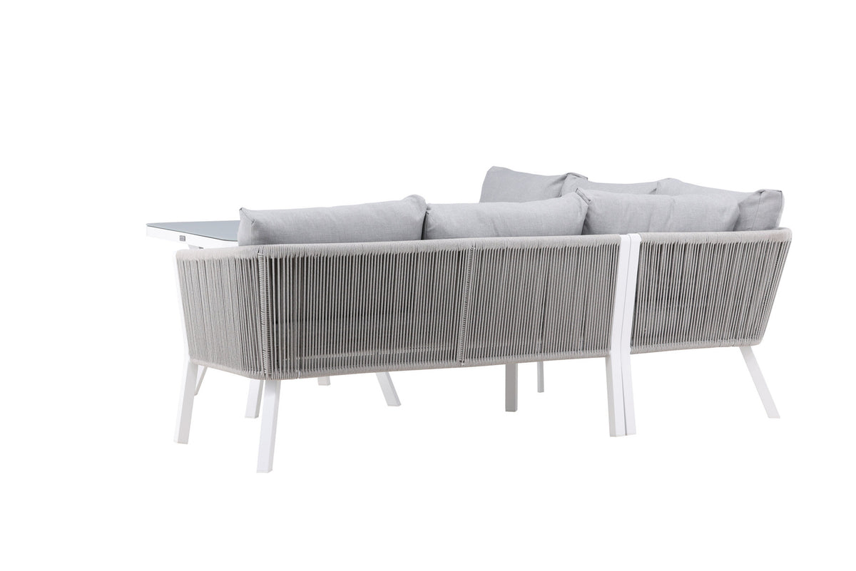 Virya Ecksofa Outdoorset 90cm in Grau / Hellgrau präsentiert im Onlineshop von KAQTU Design AG. Loungeset ist von Venture Home