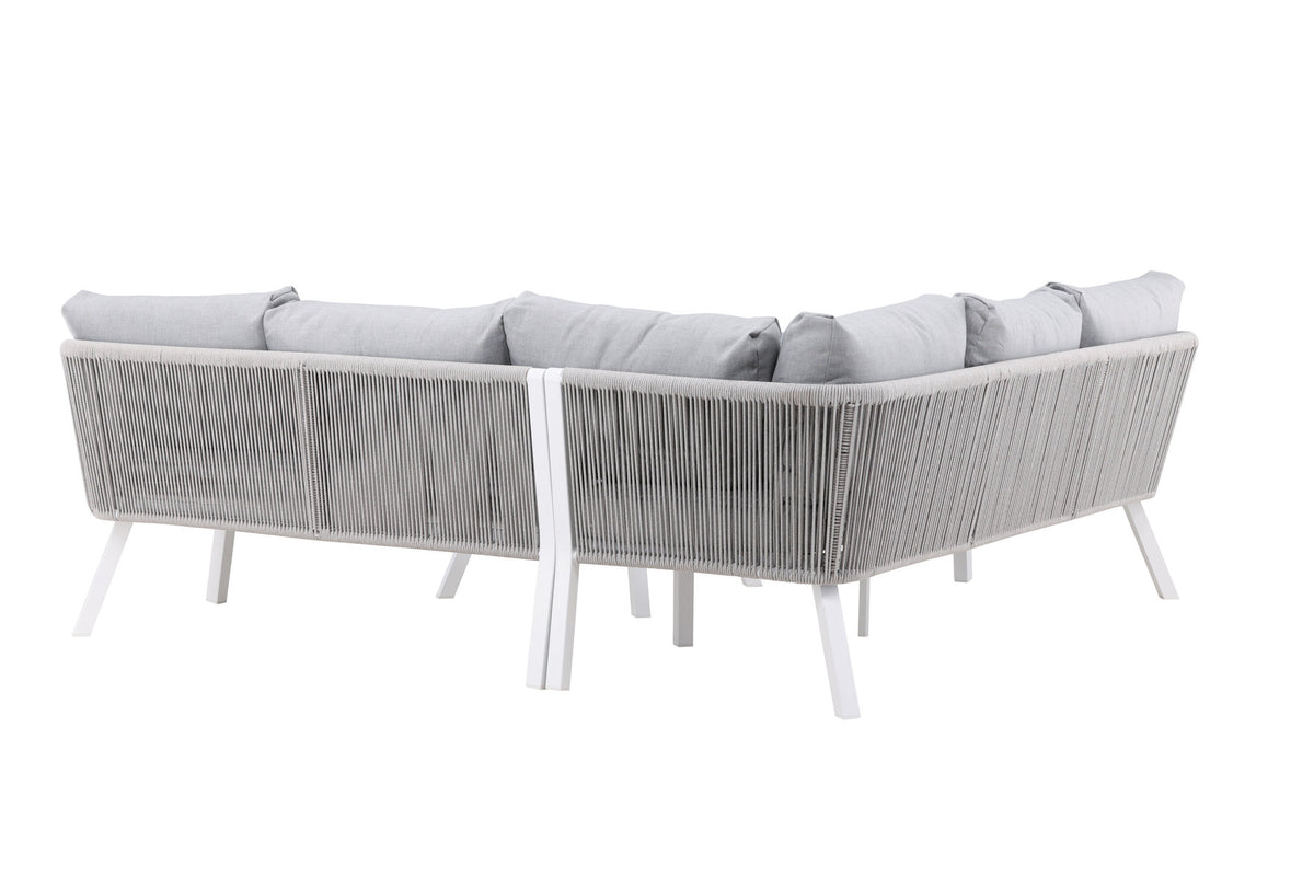 Virya Ecksofa Outdoorset 90cm in Grau / Hellgrau präsentiert im Onlineshop von KAQTU Design AG. Loungeset ist von Venture Home