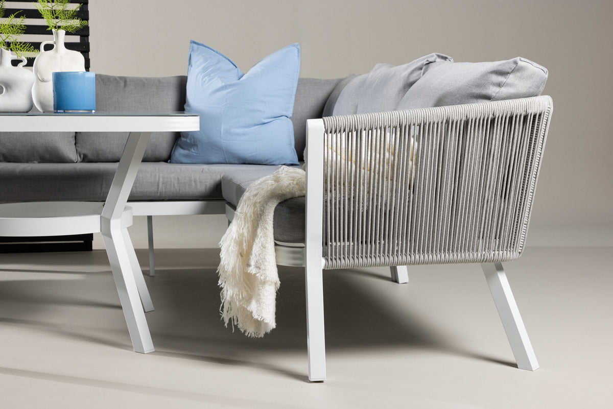 Virya Ecksofa Outdoorset 90cm in Grau / Hellgrau präsentiert im Onlineshop von KAQTU Design AG. Loungeset ist von Venture Home