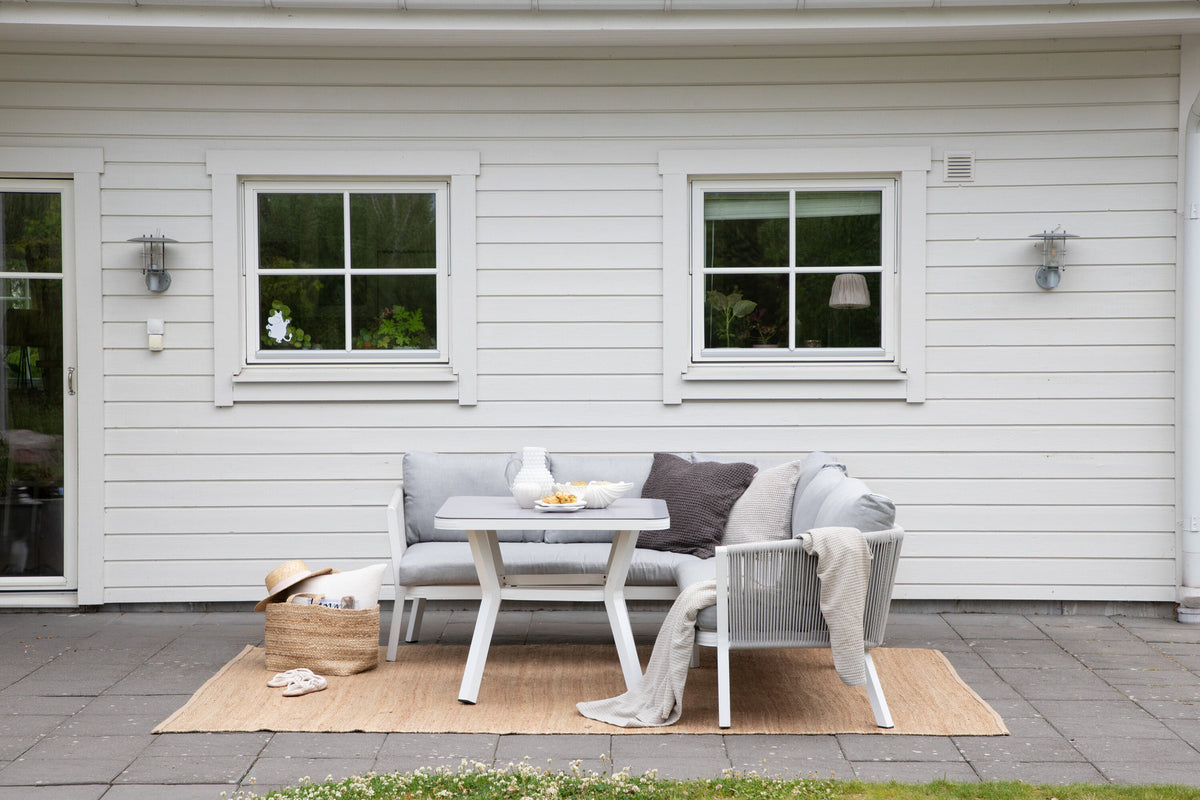 Virya Ecksofa Outdoorset 90cm in Grau / Hellgrau präsentiert im Onlineshop von KAQTU Design AG. Loungeset ist von Venture Home