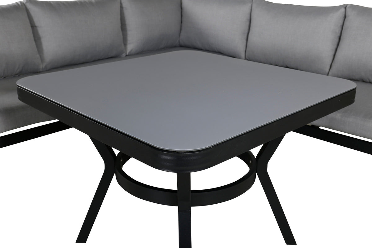 Virya Ecksofa Outdoorset 90cm in Grau / Schwarz präsentiert im Onlineshop von KAQTU Design AG. Loungeset ist von Venture Home