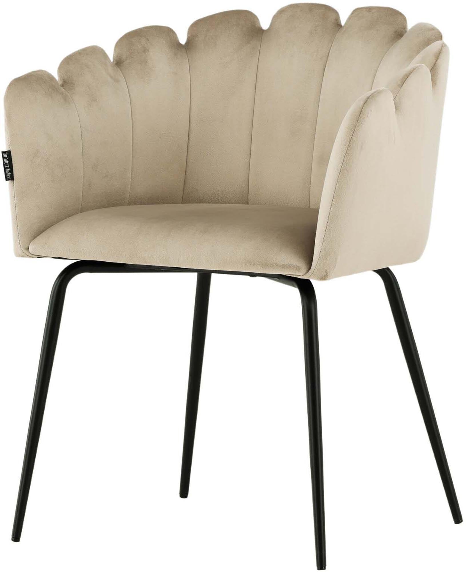 Limhamn Stuhl: Luxuriöser Samt trifft auf modernes Metall-Design.