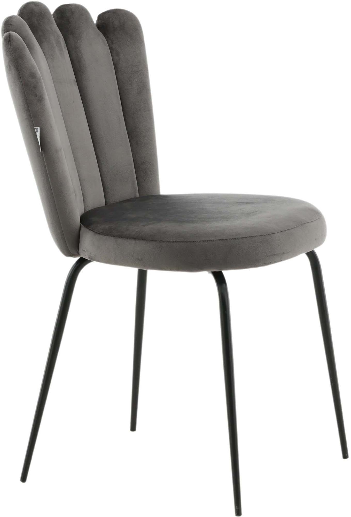 Entdecken Sie den Limhamn Stuhl: Eleganter Samt und robustes Metall vereinen sich für höchsten Komfort und Stil in Ihrem Esszimmer.