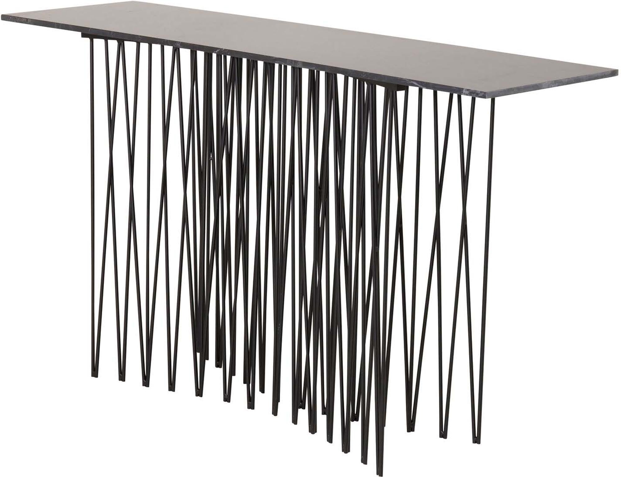 Eleganter Stone Beistelltisch von Furniture Fashion: Ein Blickfang aus Faserzement und Metall für jedes Zuhause.