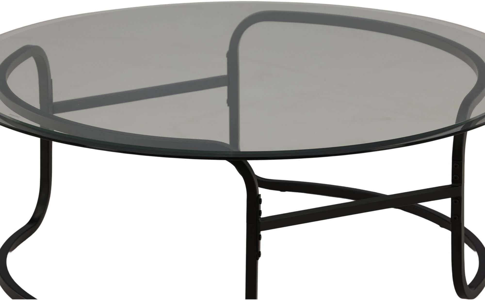 Der Lomma Beistelltisch von Furniture Fashion vereint elegantes Glas und robustes Stahlgestell, ideal für stilvolle Akzente in jedem Raum.