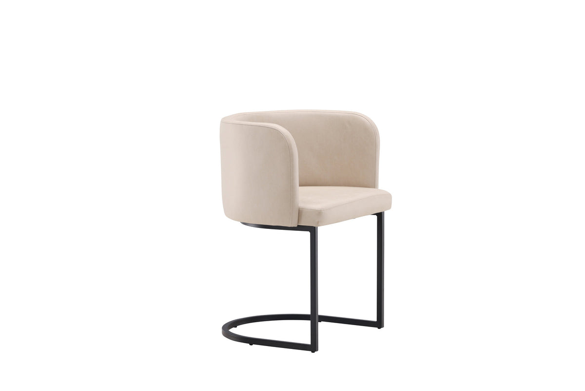 Simrishamn Stuhl in Beige präsentiert im Onlineshop von KAQTU Design AG. Schalenstuhl mit Armlehne ist von Furniture Fashion