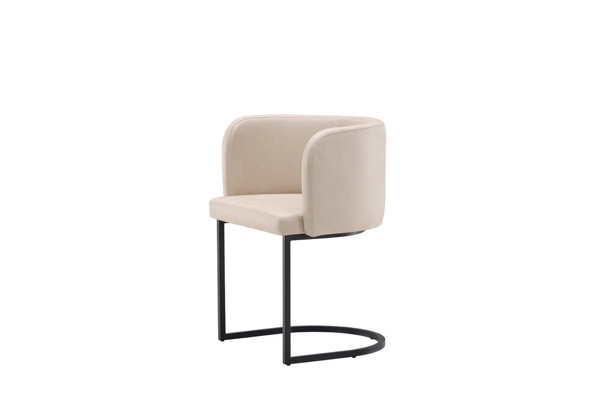 Simrishamn Stuhl in Beige präsentiert im Onlineshop von KAQTU Design AG. Schalenstuhl mit Armlehne ist von Furniture Fashion
