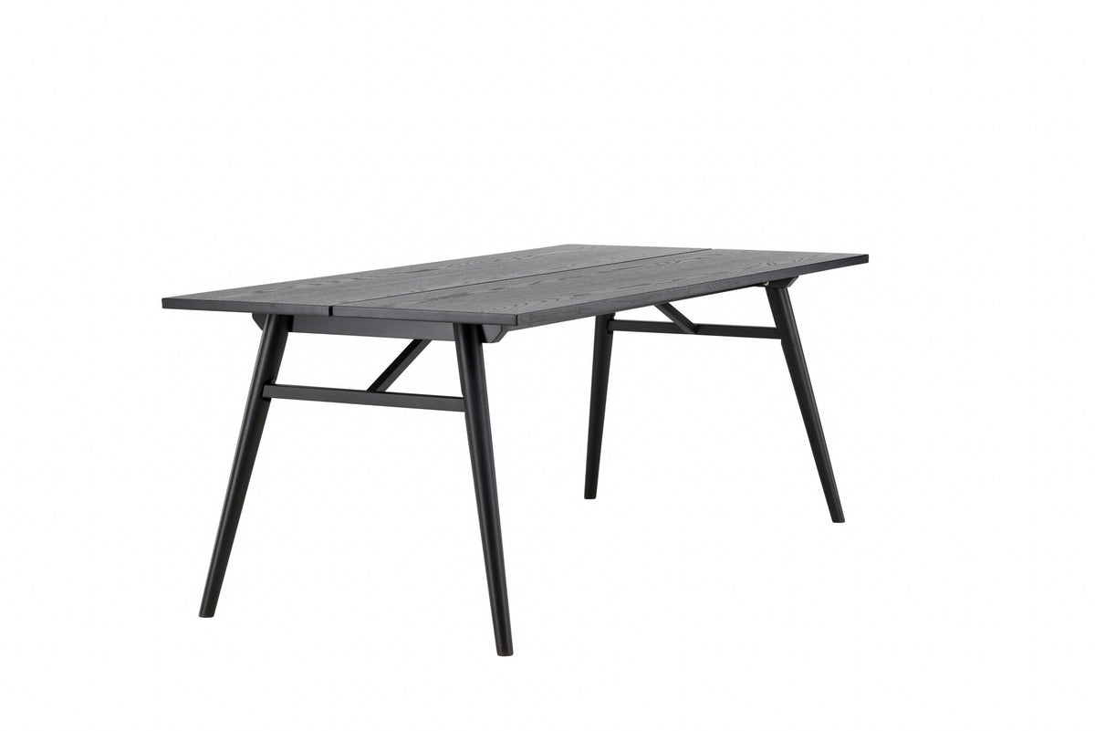 Sleek ausziehbarer Tisch in Schwarz präsentiert im Onlineshop von KAQTU Design AG. Esstisch ist von Venture Home