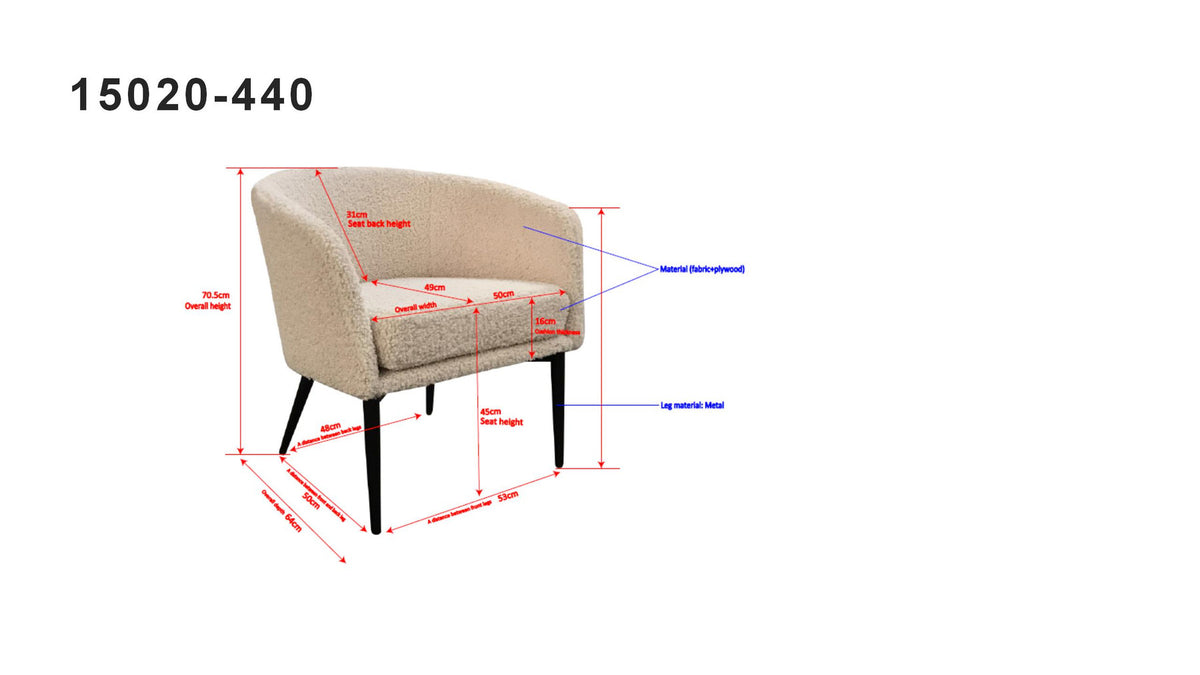 Fluffy Sessel in Weiss präsentiert im Onlineshop von KAQTU Design AG. Sessel mit Armlehnen ist von Venture Home