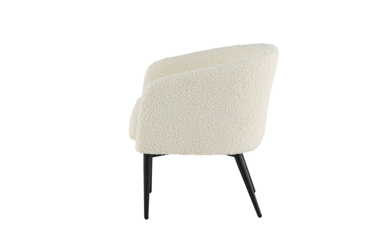 Fluffy Sessel in Weiss präsentiert im Onlineshop von KAQTU Design AG. Sessel mit Armlehnen ist von Venture Home