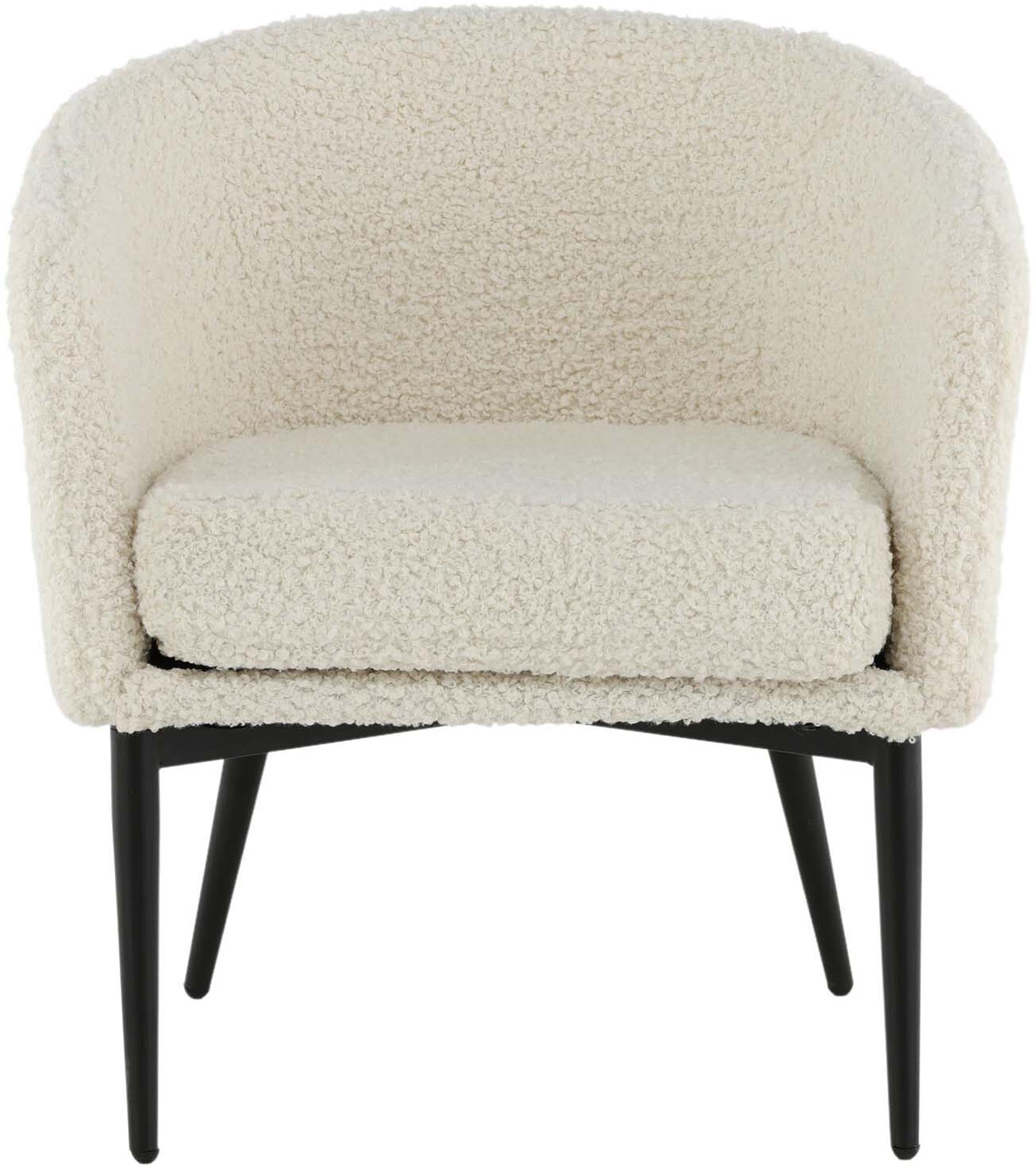 Fluffy Sessel in Weiss präsentiert im Onlineshop von KAQTU Design AG. Sessel mit Armlehnen ist von Venture Home