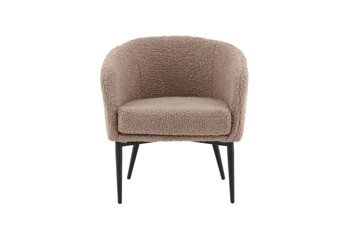 Fluffy Single Sofa in Braun präsentiert im Onlineshop von KAQTU Design AG. Sessel mit Armlehnen ist von Venture Home