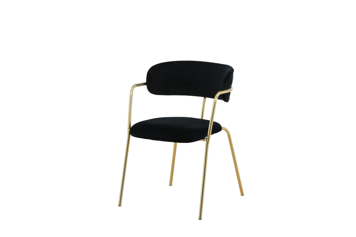 Arrow Armlehnstuhl in Schwarz/Gold präsentiert im Onlineshop von KAQTU Design AG. Stuhl mit Armlehne ist von Venture Home