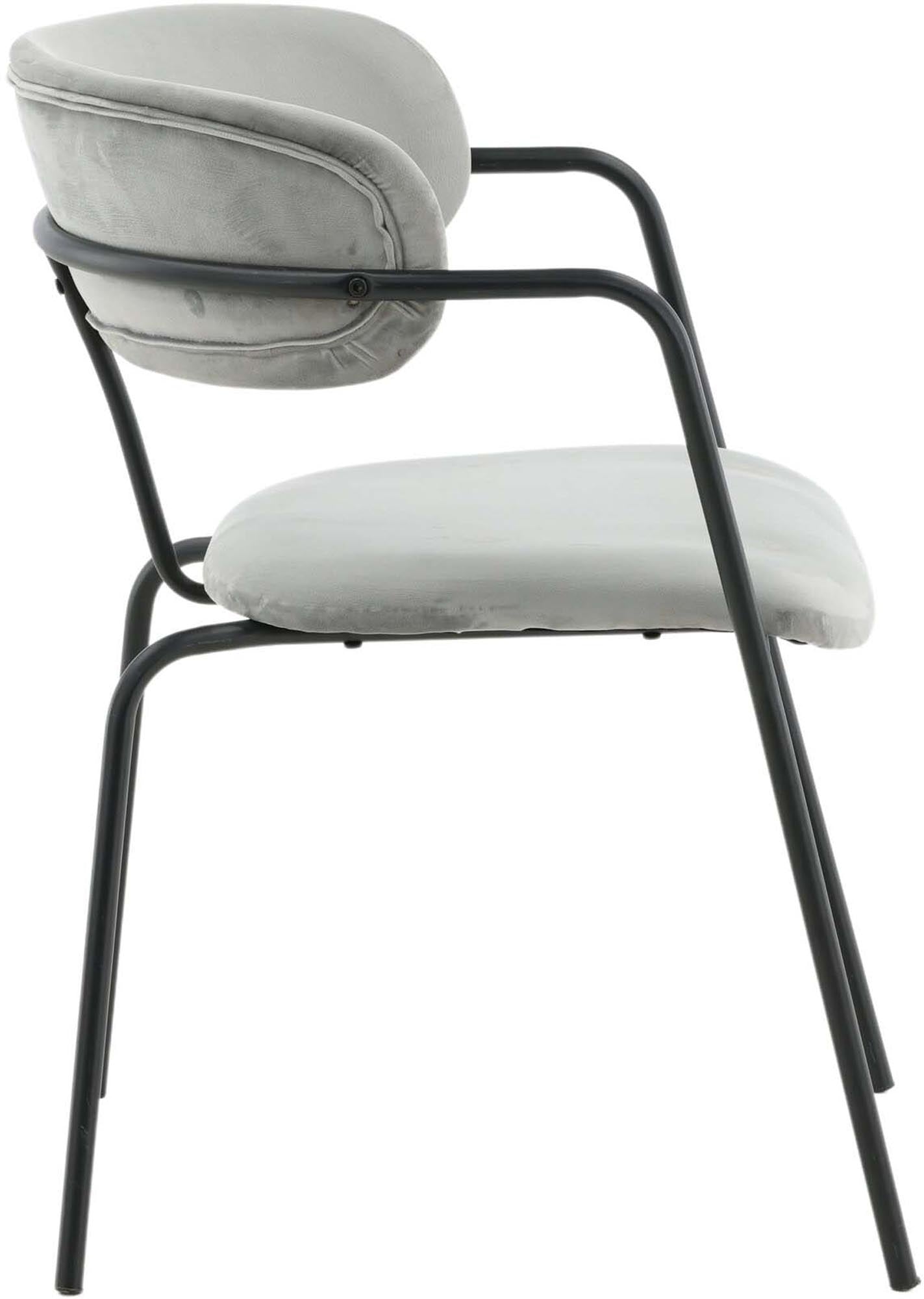 Stylischer Arrow Armlehnstuhl von Venture Home: Luxuriöser Samt und robuster Metallrahmen bieten Eleganz und Komfort für jedes Zuhause.