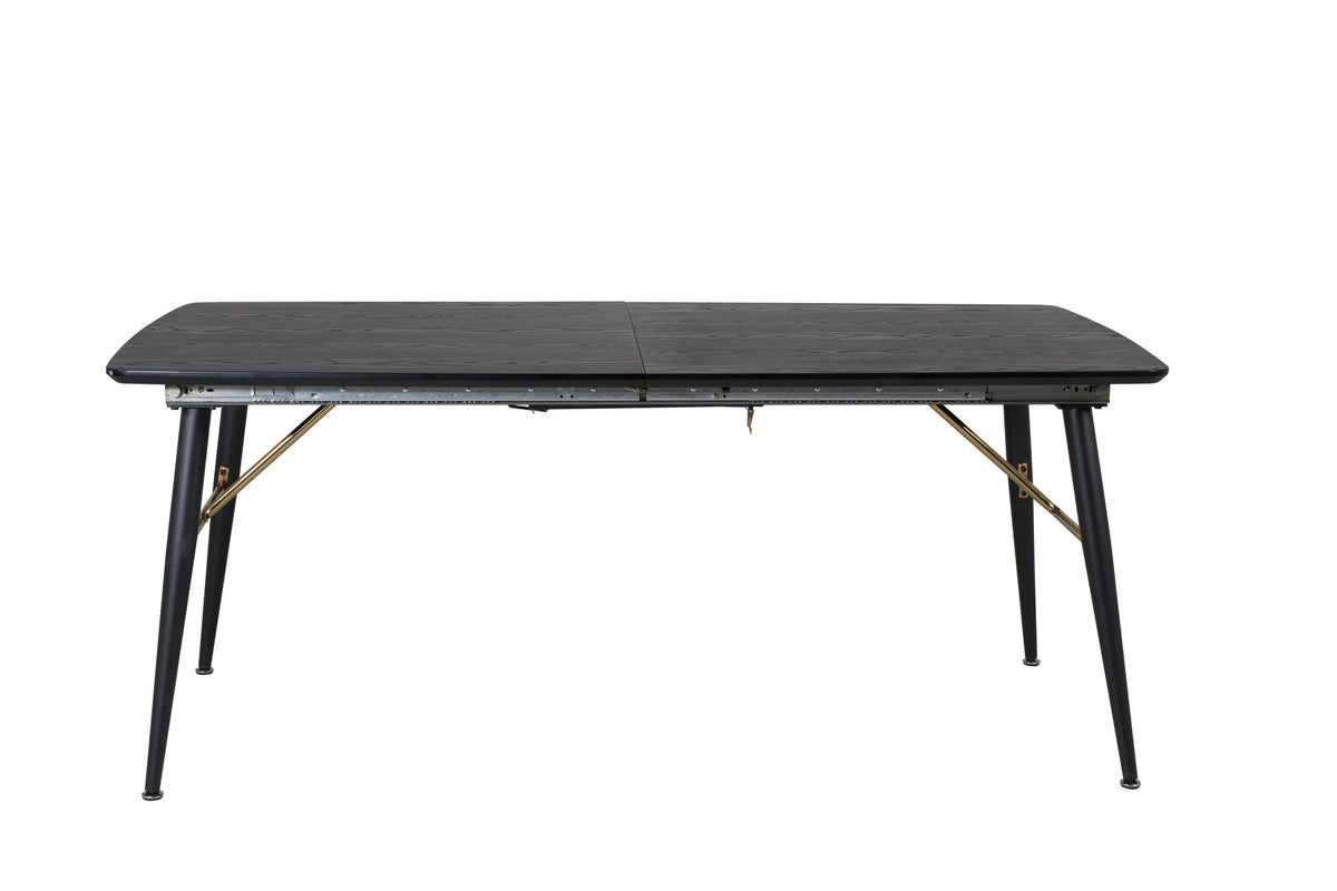 Gold ausziehbarer Tisch in Schwarz präsentiert im Onlineshop von KAQTU Design AG. Esstisch ist von Venture Home