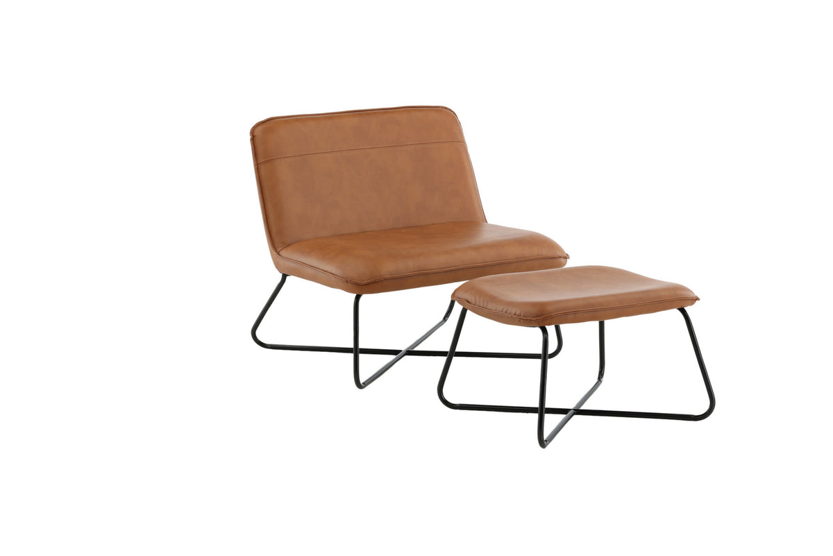 X-Lounge Stuhl in Braun präsentiert im Onlineshop von KAQTU Design AG. Sessel ist von Venture Home