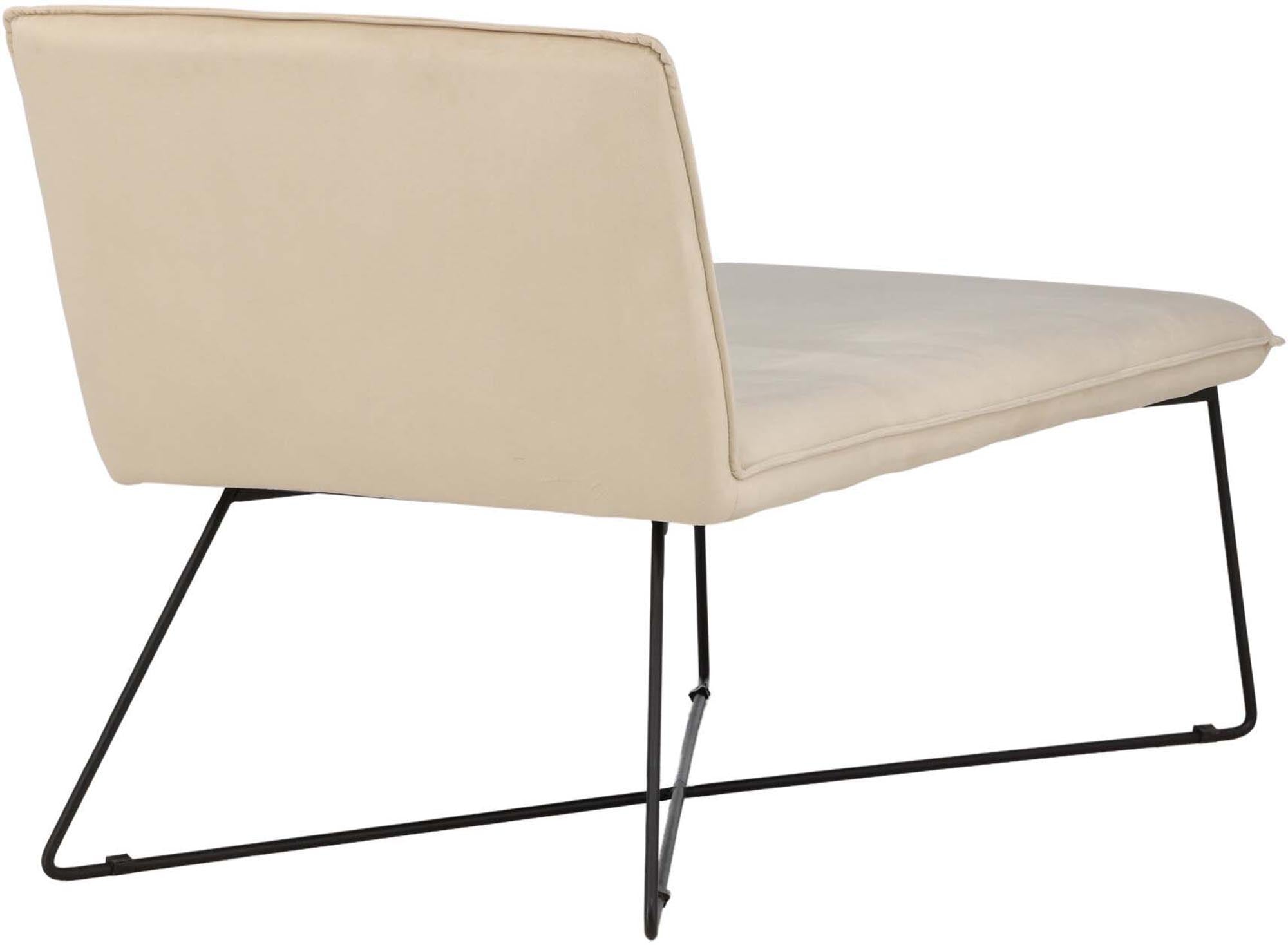 Elegantes X-Lounge Daybed von Venture Home: skandinavischer Minimalismus trifft auf luxuriösen Samt und robustes Metall für Ihr Zuhause.