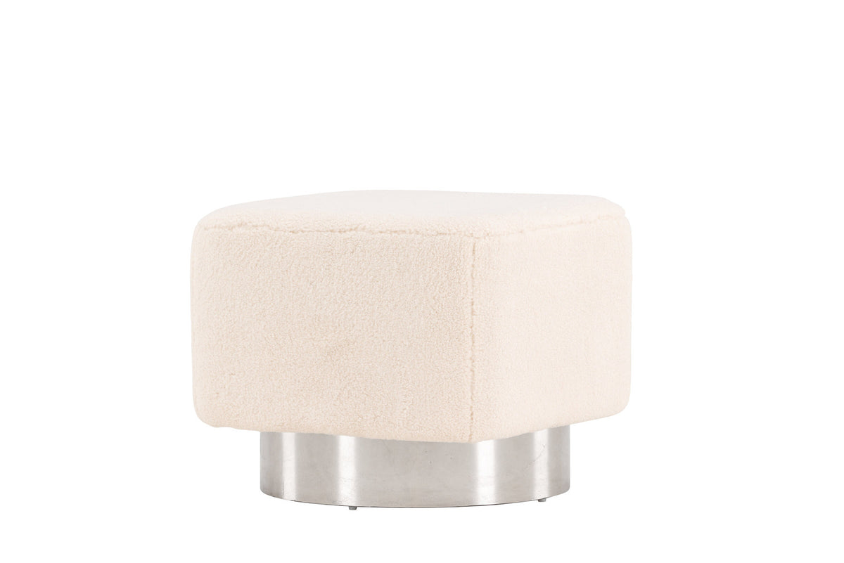 Newton Hocker in Cremefarben präsentiert im Onlineshop von KAQTU Design AG. Pouf ist von Venture Home