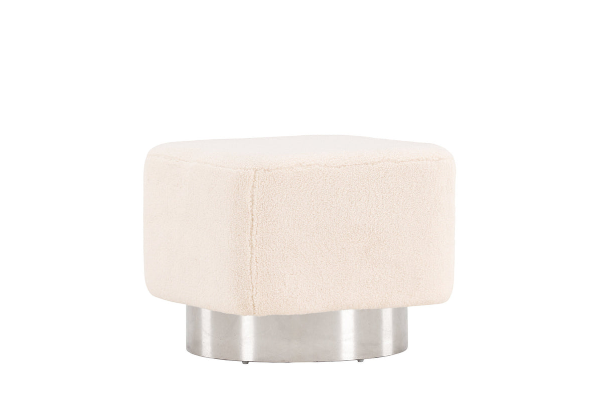 Newton Hocker in Cremefarben präsentiert im Onlineshop von KAQTU Design AG. Pouf ist von Venture Home