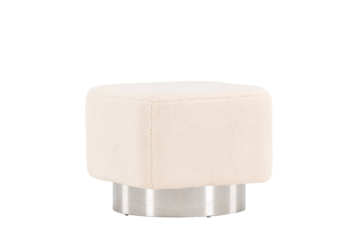Newton Hocker in Cremefarben präsentiert im Onlineshop von KAQTU Design AG. Pouf ist von Venture Home