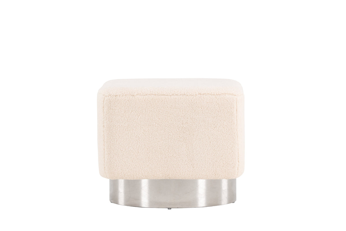 Newton Hocker in Cremefarben präsentiert im Onlineshop von KAQTU Design AG. Pouf ist von Venture Home