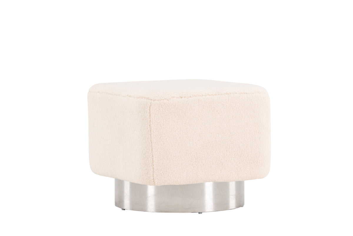 Newton Hocker in Cremefarben präsentiert im Onlineshop von KAQTU Design AG. Pouf ist von Venture Home