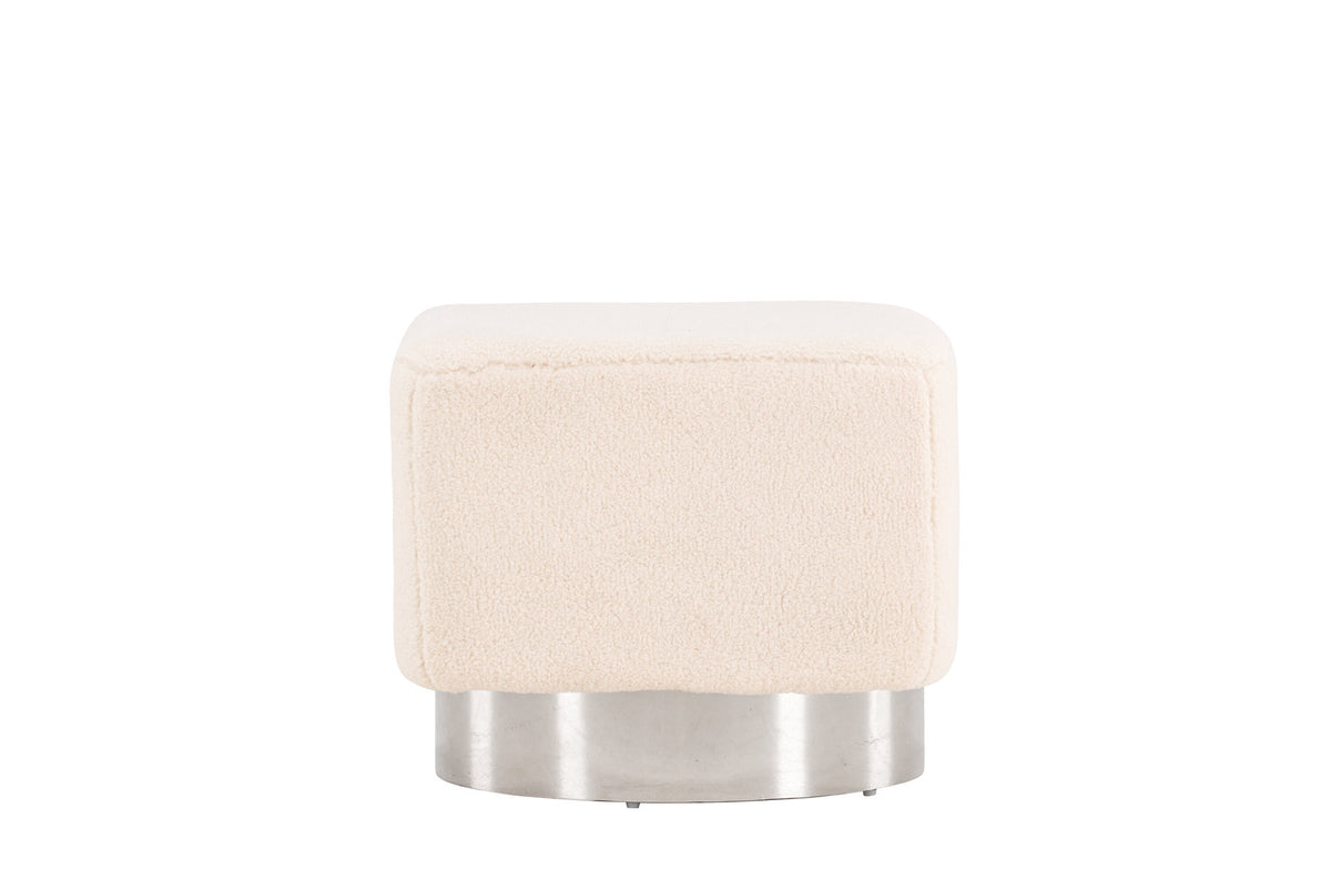 Newton Hocker in Cremefarben präsentiert im Onlineshop von KAQTU Design AG. Pouf ist von Venture Home