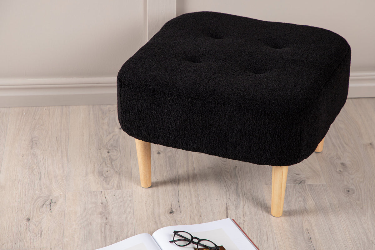 Salina Ottomane / Pouf in Schwarz präsentiert im Onlineshop von KAQTU Design AG. Pouf ist von Venture Home