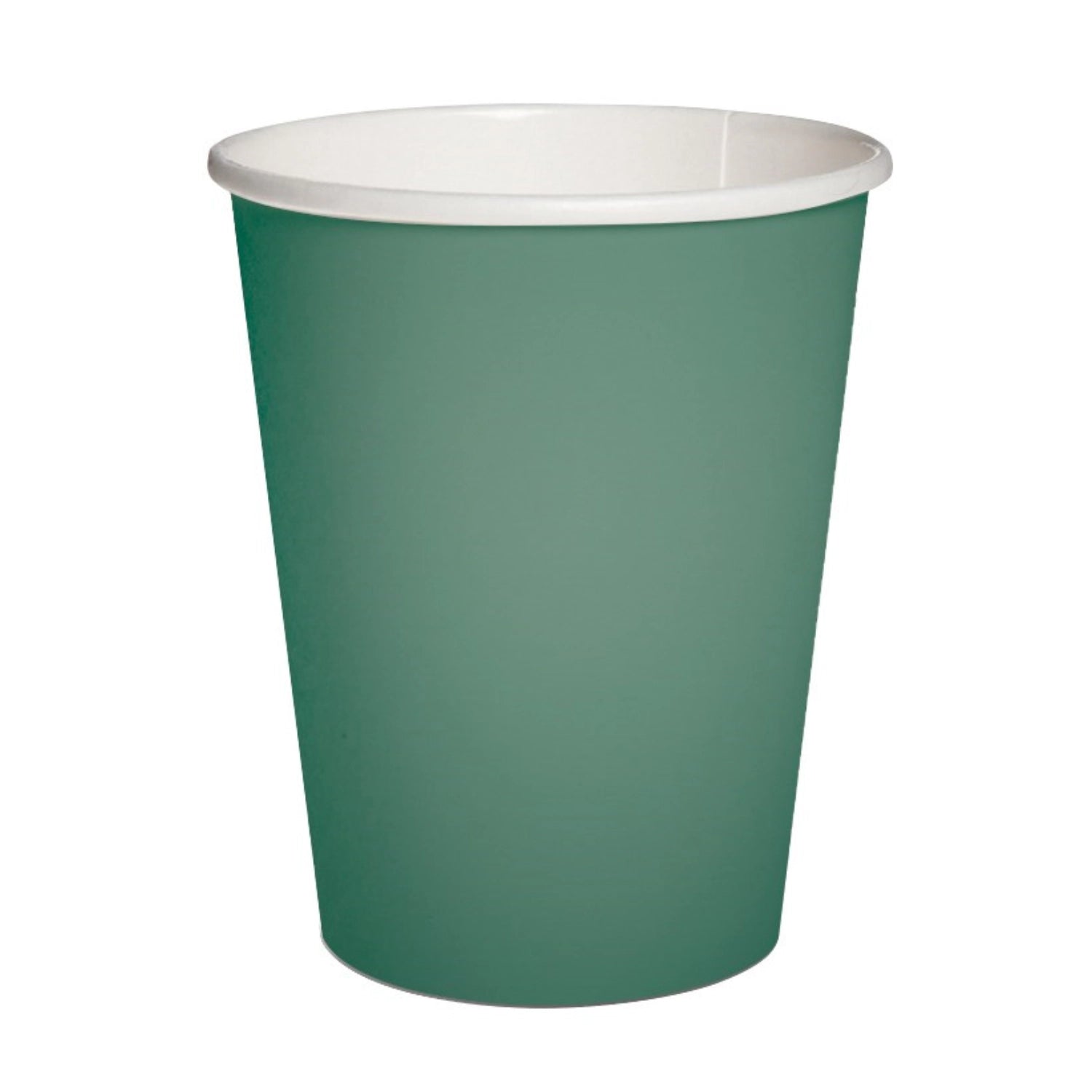 Pappbecher 8x Uni dunkelgrün, 9.5x5.5x8cm - 0.25l in Grün präsentiert im Onlineshop von KAQTU Design AG. Teller ist von PAW