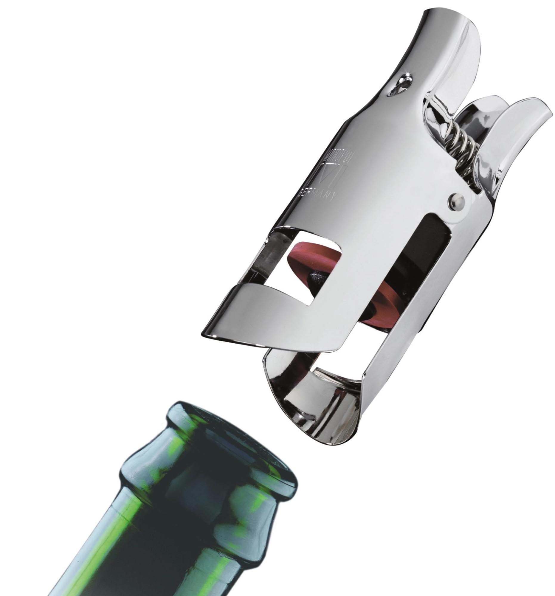 Stilvoller Sektflaschenverschluss von Westmark, edelmattiert, 9x4.5x4cm – bewahrt Frische und überzeugt durch elegantes Design.