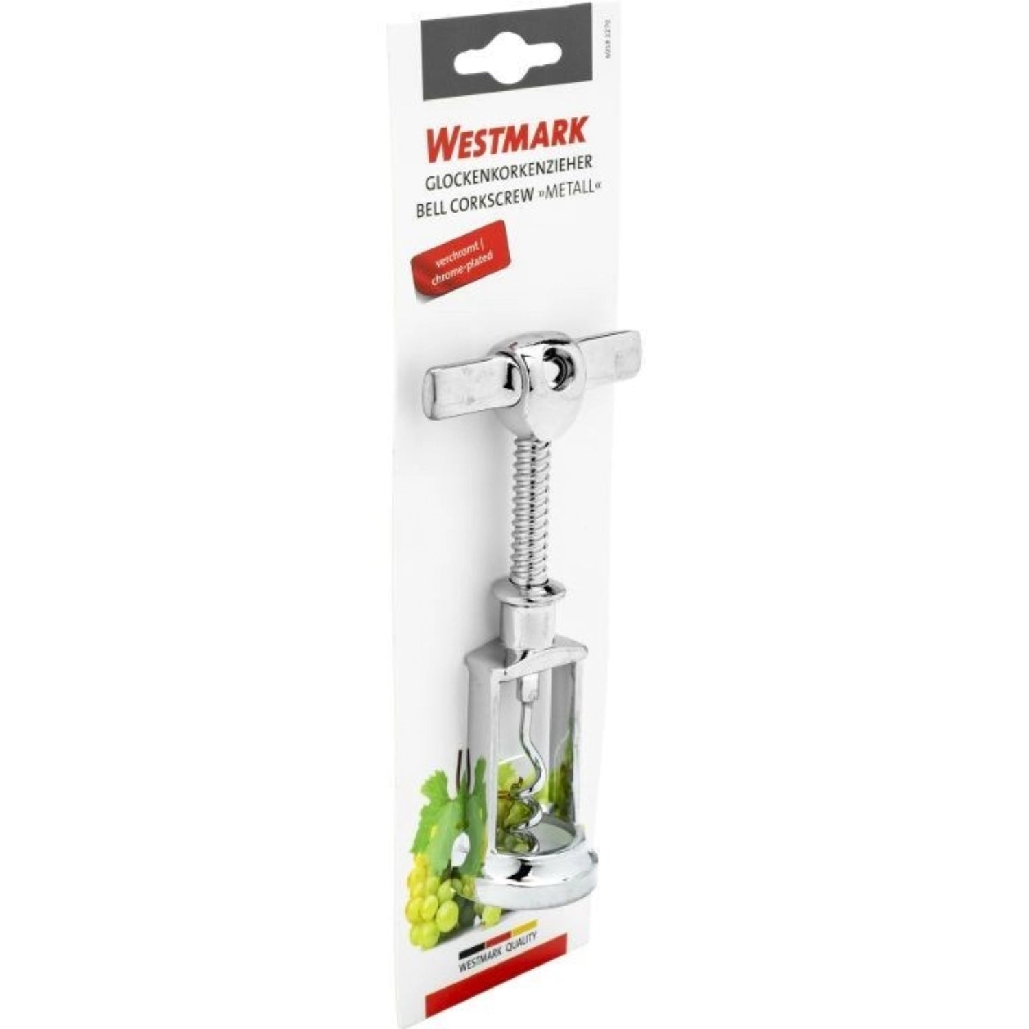 Bell corkscrew, chrome-plated, 14.5x7x4cm