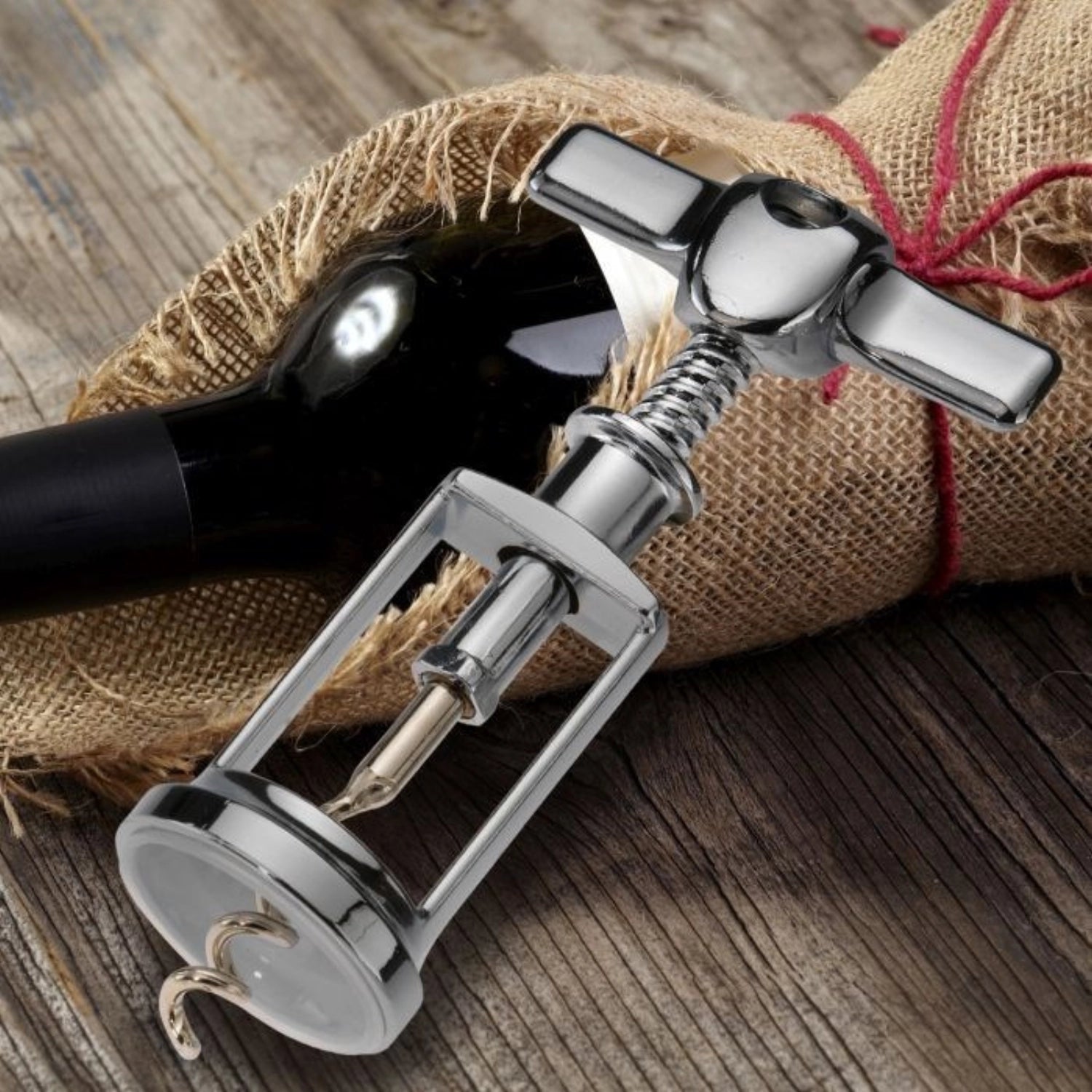 Bell corkscrew, chrome-plated, 14.5x7x4cm