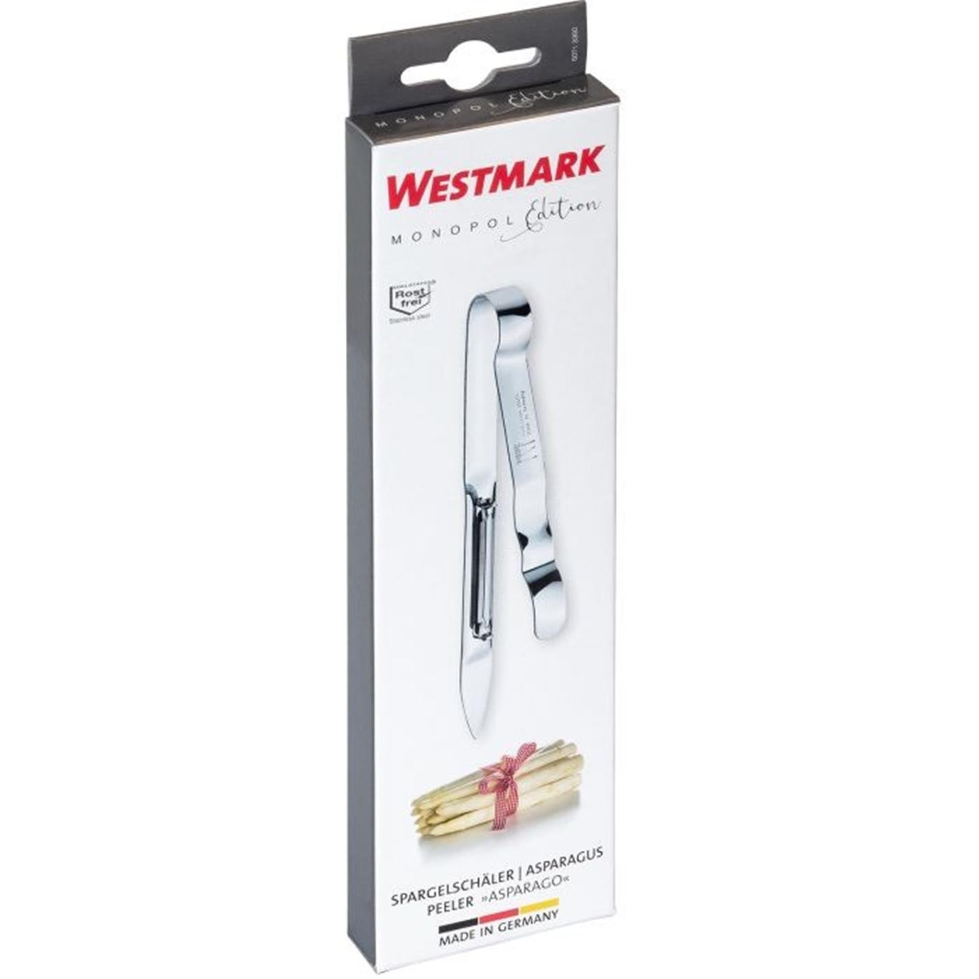 Praktischer Spargel- und Gemüseschäler Asparago von Westmark, 17 cm, ideal für präzises Schälen von Spargel und Gemüse.