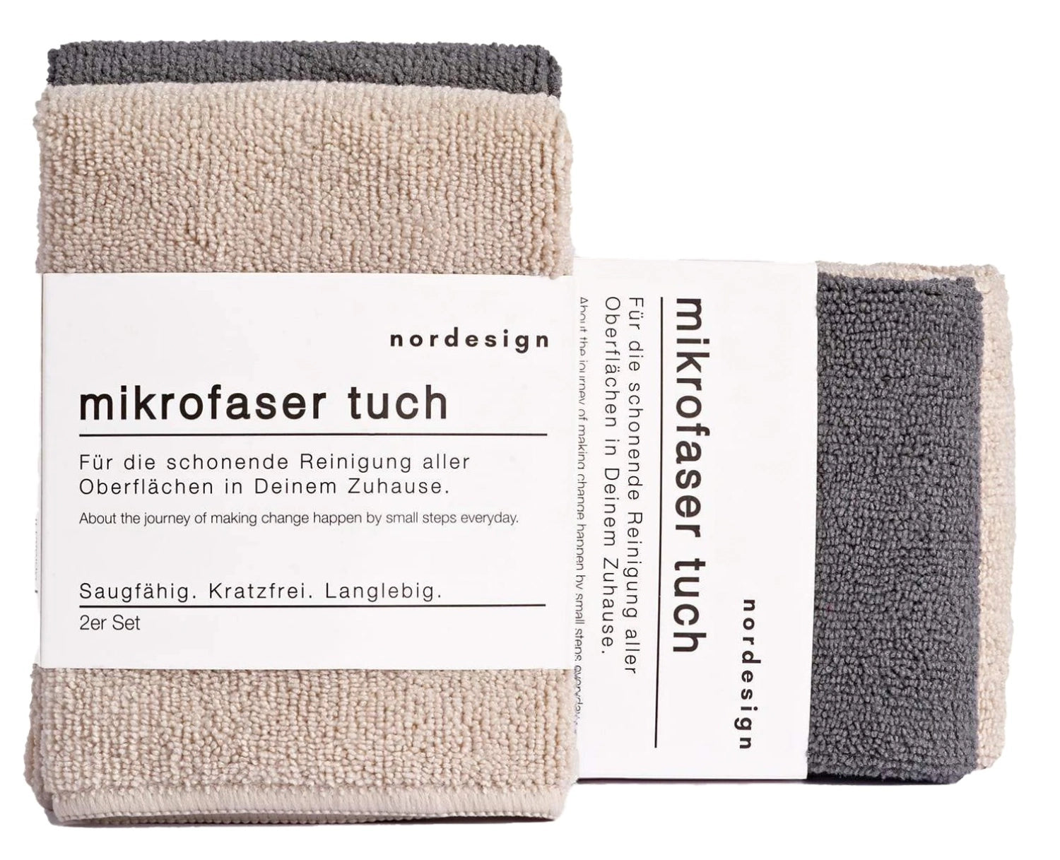 2 Tissu de microfibre, gris et beige