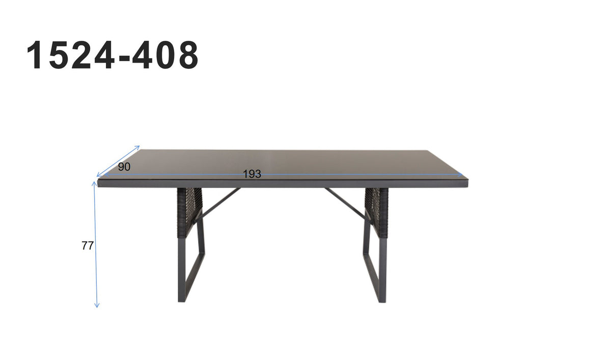 Tisch Dallas in Schwarz präsentiert im Onlineshop von KAQTU Design AG. Gartentisch ist von Venture Home