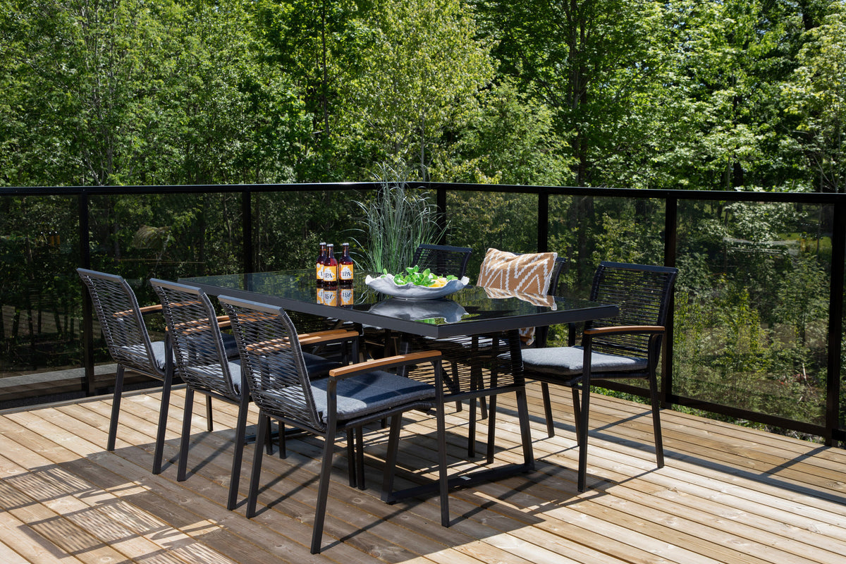 Tisch Dallas in Schwarz präsentiert im Onlineshop von KAQTU Design AG. Gartentisch ist von Venture Home